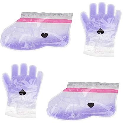 VALICLUD 2 Paar Spa Paraffinwachs Hand und Fußabdeckung Lavendel Wachstherapie Satz für Hand und Fußpflege Zuhause Komfortabel und Wiederverwendbar