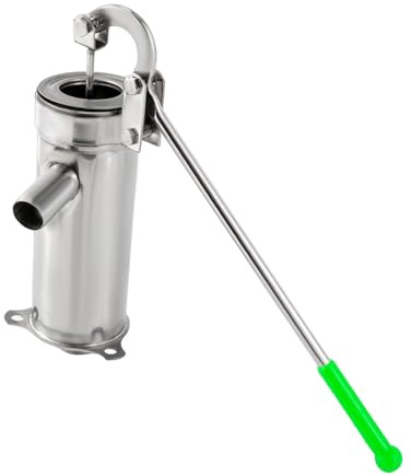 Pompa a sospensione in acciaio inox 8 m, 202 da 0,054 a parete, manico da 17, pompa a mano, set completo per giardino e fontana