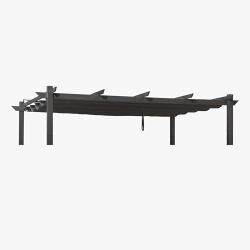 PURPLE LEAF Ersatzdach für 3 x 4 m Pergola aus Strapazierfähiges Gewebe UV-beständig, nur Ersatzoberteil, Grau