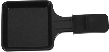 Cabilock Square Raclette Grill Pan Made of Carbon Steel, Non-Stick Mini Cheese Melting BBQ Pan with Quick Heating Feature, for Family Dinners and Indoor Barbecues