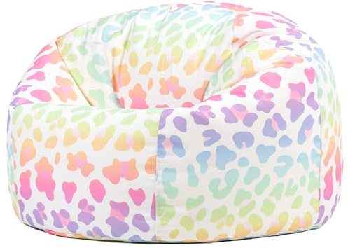 Icon Leopard Sitzsack Kinder mit Füllung, Mehrfarbig | In Deutschland Hergestellt, Lesesessel, Langlebiger Webstoff, Sitzsack Sessel für Schlafzimmer und Kinderzimmer