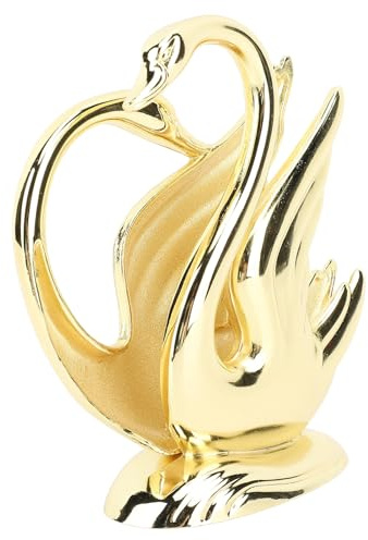 Servilletero de cisne dorado, soporte para servilleta de mesa de metal Ele, servilleta vertical de cisne con s para el hogar, restaurante, bar, hotel, zinc y soporte para pañuelos