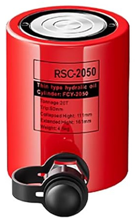 Martinetto idraulico da 20 tonnellate con retrazione automatica, stelo del pistone placcato, cilindro di sollevamento con corsa di 50 mm(20T/44092lb-2in Stroke)
