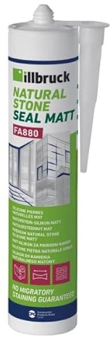 FA870 / FA880 Naturstein Silikon, 310ml Kartusche, UV- und Witterungsbeständig, für Granit, Marmor und Naturstein, Innen- und Außenbereich (schwarz, FA880 matte Oberfläche)