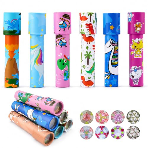 Hopton Lot de 6 kaléidoscopes pour enfants, cadeaux d'anniversaire d'enfant | Caléidoscope classique pour cadeau d'anniversaire d'enfant, Noël, jouet éducatif, école et salle de classe