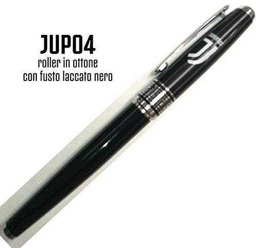 Roller-Stift aus Messing, schwarz, Geschenkbox Juventus, offizielles Produkt
