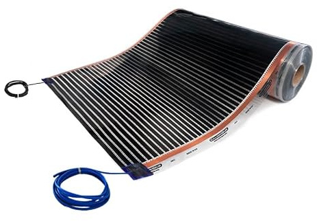 Heizbahn Infrarotheizfolie Bodenheizung Fußbodenheizung Calorique - 150 W/m², 50 cm breit, 3,0m lang - effiziente und kostengünstige Heizung für Neubau oder Altbau-Sanierung [Energieklasse A+++]