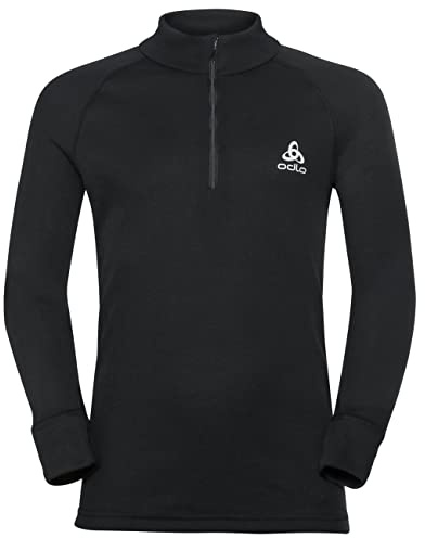 Odlo Unisex Kinder Active Warm Kids Funktionsunterwäsche Langarm Shirt mit Reißverschluss (1er Pack)