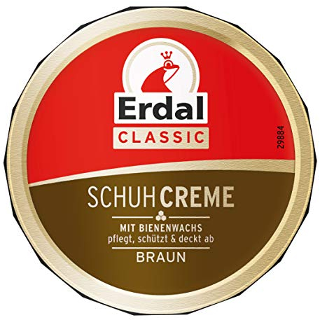 Erdal Dosencreme braun, Schuhcreme mit Bienenwachs - nährt und pflegt das Leder, 1er Pack (1 x 75 ml)