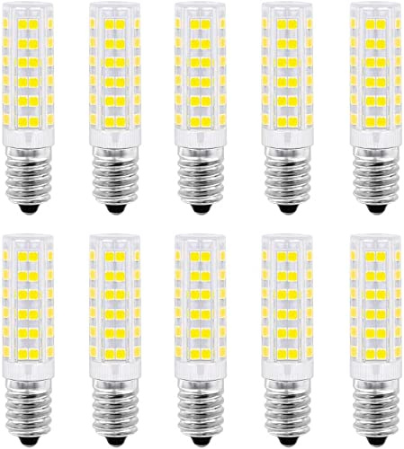 Aiwerttes 10X 7W E14 LED Glühbirnen SES Kaltweiß Maislichter 60W Kleine Edison Schraube Halogen Ersatz,E14 Dunstabzugshaubenbirnen 240V [Energieklasse G]