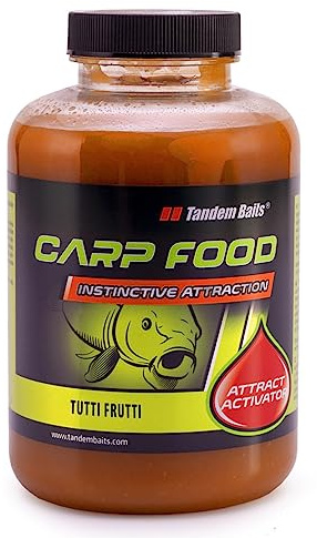 Tandem Baits Carp Food Attract Activator Mega Tutti Frutti, karpbete, karpfiske, pop-ups, karpkokare, professionell fisketillbehör karp 500 ml