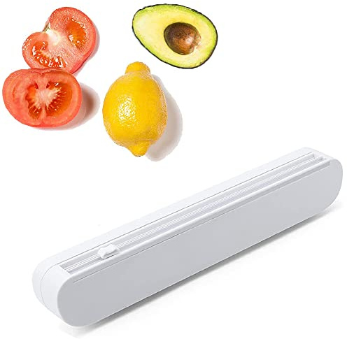 Film Alimentaire à Découper, Distributeur De Film Étirable, Porte-Rouleau De Cuisine en Papier pour Aliments, Distributeur De Film Alimentaire pour Papier Aluminium Et Cellophane