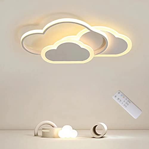 BLMYL LED Deckenleuchte Kinderzimmer Lampe Decke 42CM Deckenlampe Kinderzimmer Dimmbar Wolkenlampe mit Fernbedienung 3000K-6000K, 32W Lampe kinderzimmer Deckenleuchte für Wohnzimmer, Schlafzimmer
