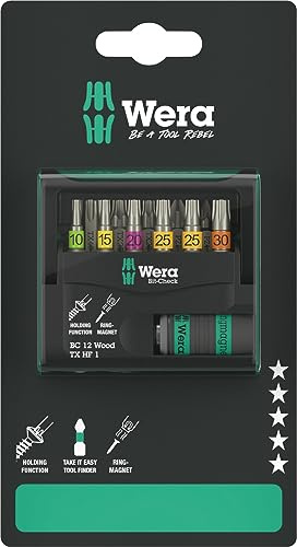 Wera 05073641001 Bit-Check 12 Wood TX HF 1 SB, Bit-Satz, 12-teilig