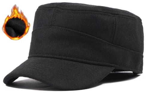 Pyrafox, Cappello da baseball in lana militare invernale, taglia M-XXL, per testa grande, M/L