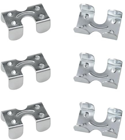 Haidong Lot de 6 colliers de serrage plaqués zinc - Double corde robuste - Pince à boucle en métal - Convient pour les cordes de 0,95 cm, 1,27 cm, 1,5 cm et 0,6 cm