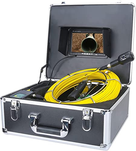 MekUk Inspektionskameras Inspektionskamera-Endoskop, 7-Zoll-DVR, 30 m, HD, Doppelobjektiv, Abfluss, Kanalisation, Pipeline, Industrie-Endoskop Test