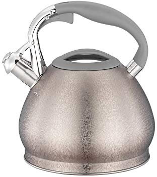 CAFIEDR 3L Verbrühungssicheres Kochgeschirr Kaffee-/Teekessel Automatischer Pfeifender Edelstahl für Gasherd mit großem Fassungsvermögen