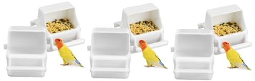 CORHAD 6pcs Splashing Bird Feeding Box Pet Bird Feeder for Parrots Easy to Clean Hanging Design and Pigeons