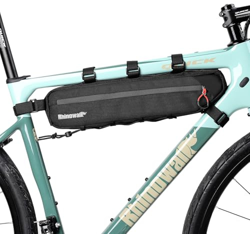 ENJOHOS Bolsa Bicicleta Cuadro Impermeable 2.1L Bolsa Cuadro Bicicleta Carretera Bolsa Triangular Cuadro Bicicleta Bikepacking para Bici de Carretera, Gravel Bike, Ciclismo Accesorios, Negro