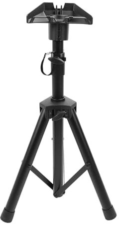 Treppiede Portatile Rettangolare per Satellite, Robusto Tubo in Acciaio, Elevata stabilità, Borsa per il Trasporto, Adatto per Supporto Gen 3, Altezza Regolabile, Finitura Nera,