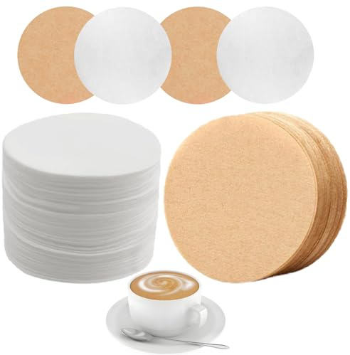 LIANRISES 800 Pezzi 64mm Filtri Caffe Americano, Universale Filtro Di Carta Usa E Getta Porta Filtro Da Caffè, Sostituzione, Circolare, Una Tantum