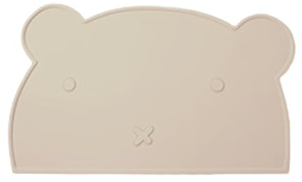 Tapis de gamelle pour Chien/Chat - en Silicone - Bords surélevés - Antidérapant - Lavable - foncé/Beige/Bleu - Idéal pour l'intérieur et l'extérieur