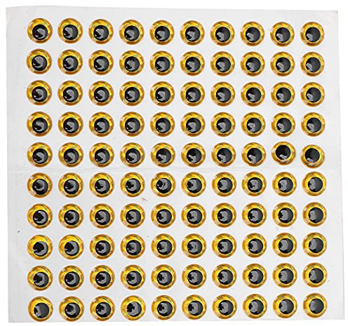 Glomora 100pcs / Pack Fishing Lure Eye 9mm 3D Realistische Fischerei Augen zum Herstellen von Fischereiködern