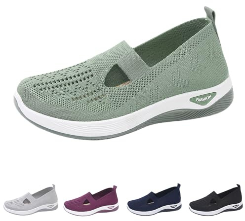 Zapatillas Ortopedicas Mujer Zapatos para Caminar Ortopedicos con Malla Calzado Verano Casual Zapatillas Ligero y Transpirable Zapatos Cómodas para Senderismo