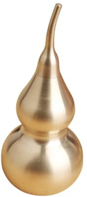 VICASKY Copper Gourd Ornament Golden Copper Desktop Decor | Tabletop Gourd Decor, Non-fading Finish, Chinese Decor Accent, Antique Style Copper Decor