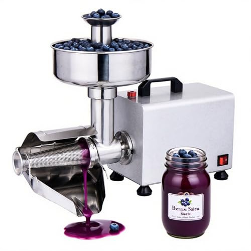 SIEEOUR 450W Fabricant de Sauce Tomate, Presse de Broyage Alimentaire, Tamis à Baies Électrique, Machine à Presser les Tomates de Qualité Commerciale,pour Confiture, Ketchup et Salsa,Restaurants