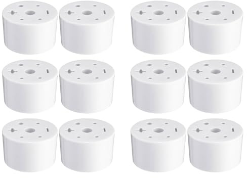 ZUSNEEWIN 12 Pezzi di Vasi per Tombe da Cimitero Inserti in Plastica Staffa Porta Fiori per Cimitero con Cimitero Riutilizzabile Cilindrico A 7 Fori