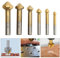 90° HSS biselado avellanadoras Broca Enchapado Chamfer Counter de Titanio agujero cortador broca avellanadora de biselado para madera Metal