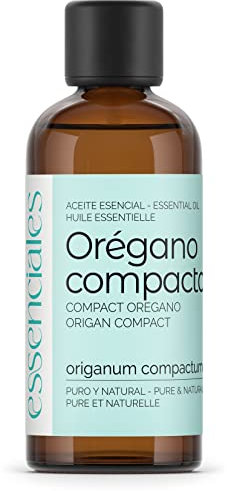 Essenciales - Aceite Esencial de Orégano Compacto/Salvaje, 100% Puro, 100 ml | Aceite Esencial Origanum Compactum