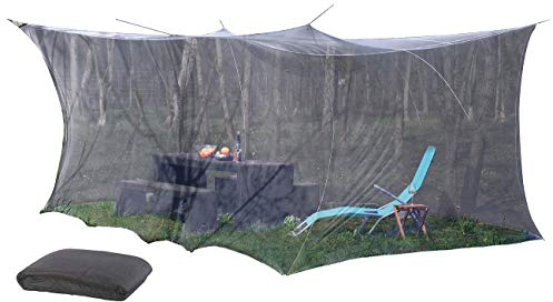 infactory Mückennetz: XXL-Moskitonetz, Innen & Außen, 300 x 500 x 250 cm, 220 Mesh, schwarz (Moskitonetz XXL Outdoor, Moskitozelt XXL, großes Terrasse)