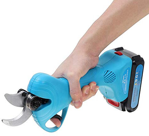 XUMI Forbici Elettriche per Giardinaggio, Potatore per Rami D'albero Alimentato A Batteria al Litio da 2 Ah, Diametro di Taglio di 30 Mm (1,2 Pollici), 6-7 Ore Lavorative