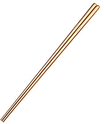 Palillos sólidos estilo coreano palillos palillos domésticos palillos planos regalo 304 acero inoxidable (2 pares)