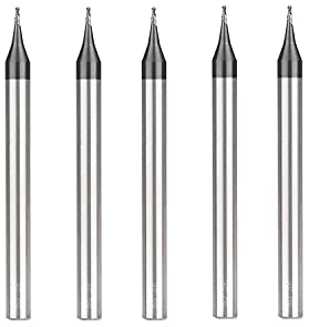 0,35 mm – 5 Stück Kugelnasen-Schaftfräser, Mikro-Fräser, Bohrer, Schaftfräser, Mini-CNC-Fräser, Fräswerkzeuge, Hartmetallfräser