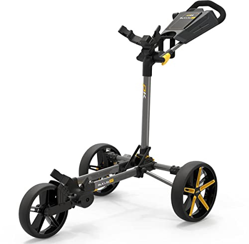 PowaKaddy Unisex DLX-Lite FF Push Cart Golftrolley - Gun Metal - One Size