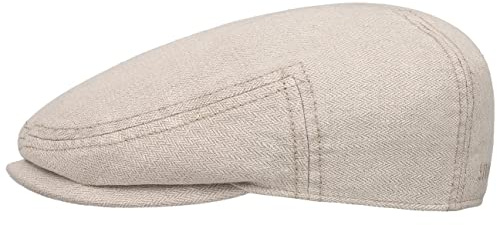 Stetson Kent Sustainable Leinen Flatcap - Unifarbene Mütze aus Leinen - Schiebermütze mit UV-Schutz - Made in the EU - Herren - Frühling bis Winter