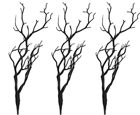 ABOOFAN 3 KüNstliche Zweige, KüNstliche Kunststoffzweige Als VasenfüLler, Gruselige Halloween-Dekoration – 35,6 cm
