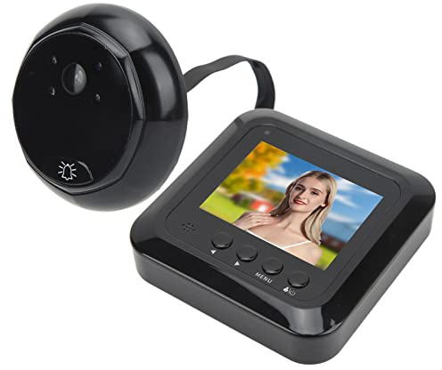 Video Doorbell, 2.4in Screen, 1MP Digital Door Viewer, 160 Degree Wide Angle Night Vision Multiple Modes Smart Peephole Viewer for Home