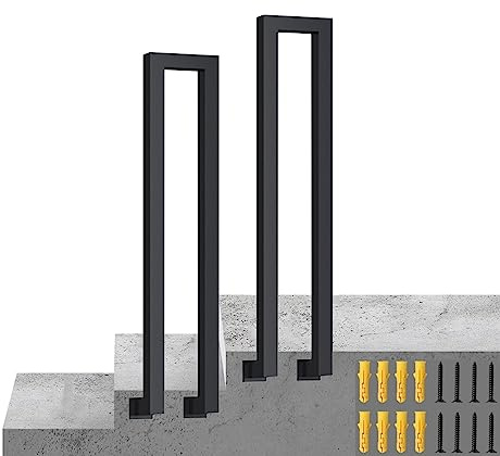 SXBHDM Stair Railing Handrail, Hand Rails for Outside Steps, Transitional Handrail Picket for Garden Terrace Decking Ground, Concrete Wooden Steps (Size : 75cm(2.5ft))