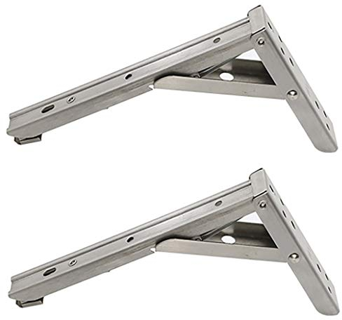 wandklapptisch klapptisch Wand wandtisch klappbar, Klappbare Regalhalterungen, robuste, zusammenklappbare Wandregalhalterung aus Edelstahl für DIY-Tisch-Werkbank, platzsparende DIY-Wandhalte