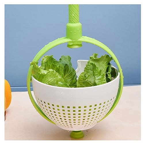 CASOTA Centrifuga for Insalata Multiuso Centrifuga Pieghevole Multifunzionale, ruotabile a 360° ad Alta capacità con Manico AntiGraffio Robusta centrifuga for Frutta e Verdura for la Cucina Domestica