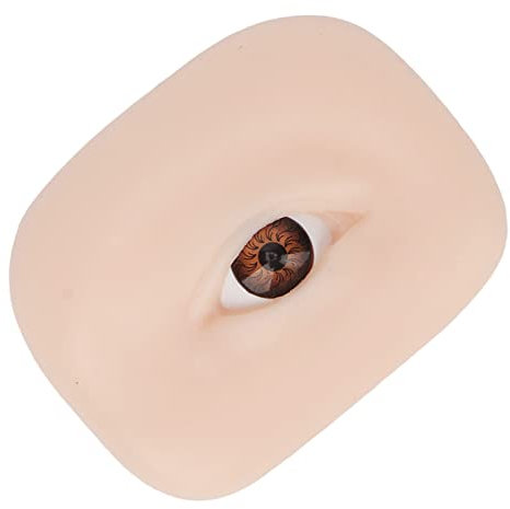 Paupières Artificielles, Tête D'entraînement en Silicone Doux au Toucher pour le Maquillage des Yeux, Fard à Paupières, Cils, Eye-liner, Tatouage Semi-permanent des Sourcils,