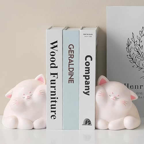 Niedliche Katzen-Buchstützen für Regale, rutschfeste Buchstützen für schwere Bücher, dekorative Buchstützen für Kinder, einzigartige Buchstützen zum Halten von Büchern, Buchhalter für Regale,
