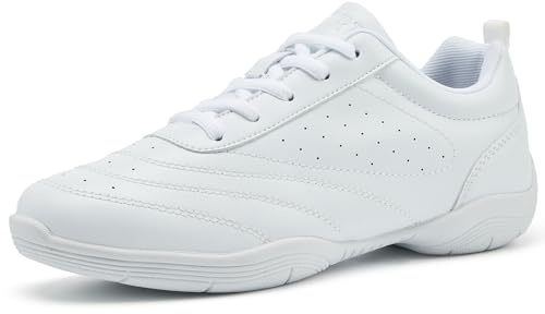 LANDHIKER Cheer Shoes Mädchen Weiß Tanzschuhe Jugend Cheerleading Sport Training Athletic Bequeme Schuhe Flats Mädchen