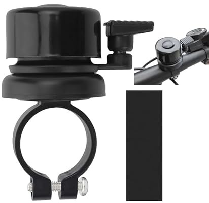 Fahrradklingel für AirTag-Halterung, ABS- und PC-Material, 22,5–27 mm Lenkerdurchmesser