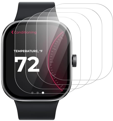 Beukei Protector Pantalla para Xiaomi Redmi Watch 4, 4 Piezas Salvapantallas, [Sin Burbujas][HD Transparente][Antiarañazos][Antihuellas][9H Dureza] Screen Protector